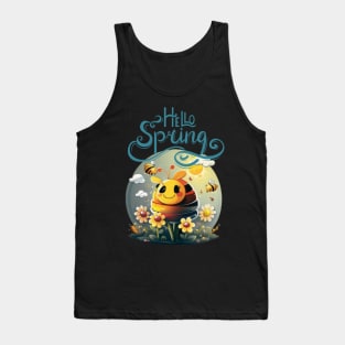 Hello Spring, bee Tank Top